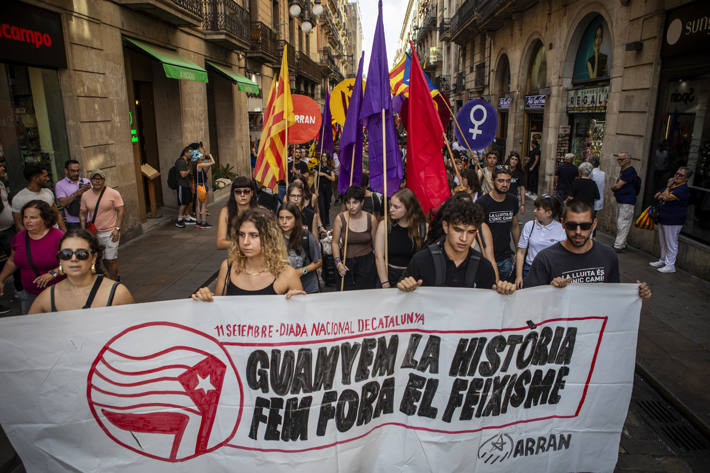 Guanyem la història, fem fora el feixisme. Onze de Setembre de 2023. Arran